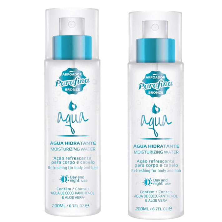 PARAFINA BRONZE AQUA Woda do ciała, twarzy i włosów ODŚWIEŻAJĄCO-NAWILŻAJĄCA 200ml, pakiet 2 szt.